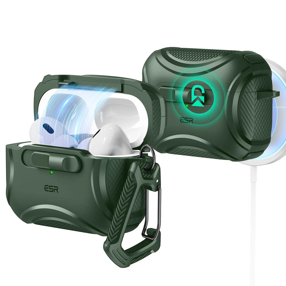 AirPods Pro (2023/2022/2019) Cyber FlickLock Case (HaloLock) - Forest Green  Product type
