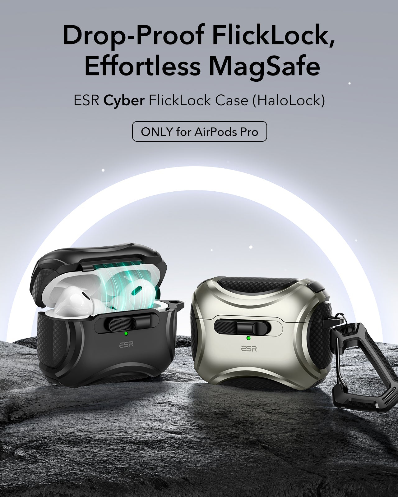 AirPods Pro (2023/2022/2019) Cyber FlickLock Case (HaloLock) - Purple  Product type