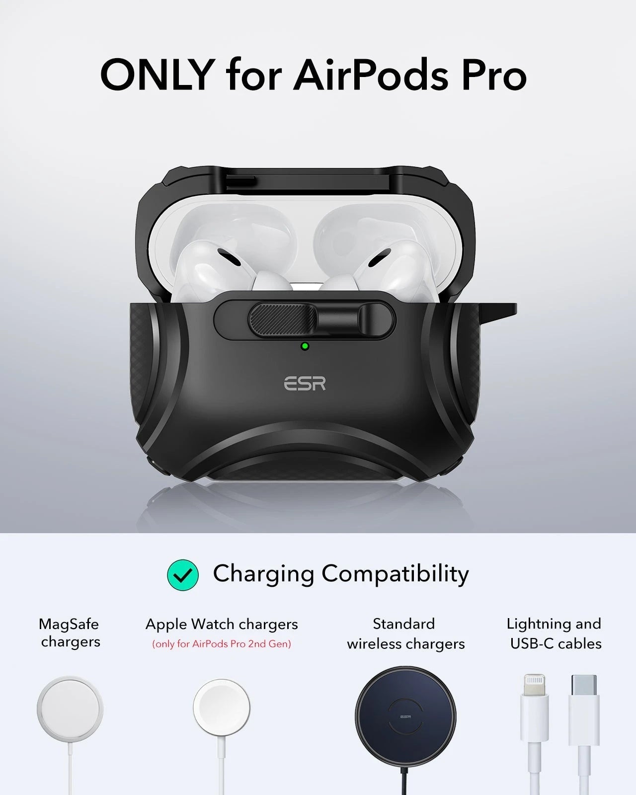 AirPods Pro (2023/2022/2019) Cyber FlickLock Case (HaloLock) - Red  Product type