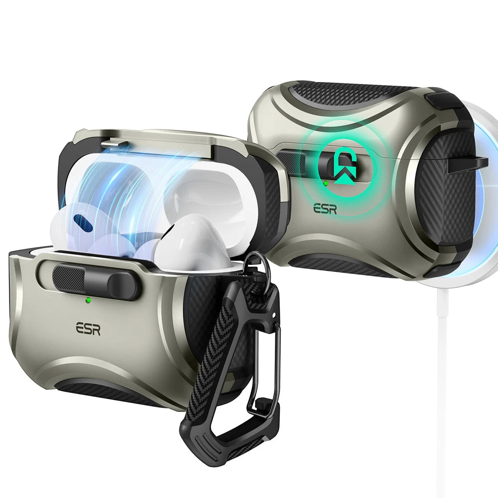 AirPods Pro (2023/2022/2019) Cyber FlickLock Case (HaloLock) - Titanium  Product type