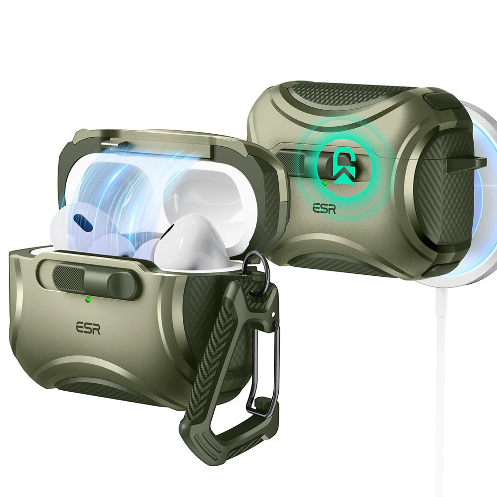 AirPods Pro (2023/2022/2019) Cyber FlickLock Case (HaloLock) - Dark Green  Product type