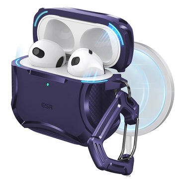AirPods 4 Cyber Tough Case (HaloLock) - Dark Purple  Product type