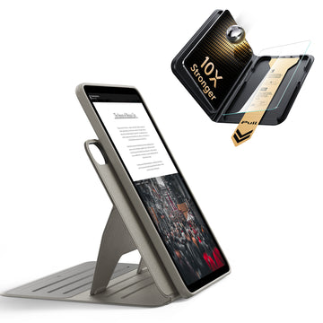 iPad 11インチ(A16) 2025用 Shiftマグネットケース＆Armorite® Proガラス保護フィルム（UltraFitトレイ付き）セット - チタニウム  Product type