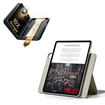 iPad Air 11インチ(M4) 2026用 Shiftマグネットケース＆Armorite® Proガラス保護フィルム（UltraFitトレイ付き）セット - グレー  Product type