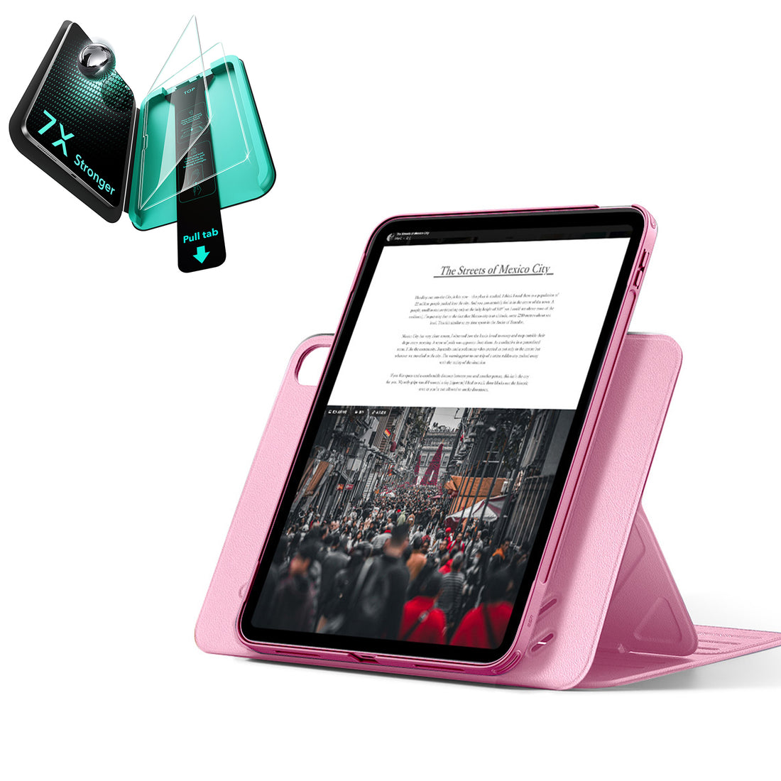 iPad 11" (A16) 2025 Bundle Shift Magnetic Case & Armorite® Protection - Pink  Product type