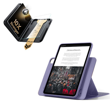 iPad Air 11インチ(M4) 2026用 Shiftマグネットケース＆Armorite® Proガラス保護フィルム（UltraFitトレイ付き）セット - パープル  Product type