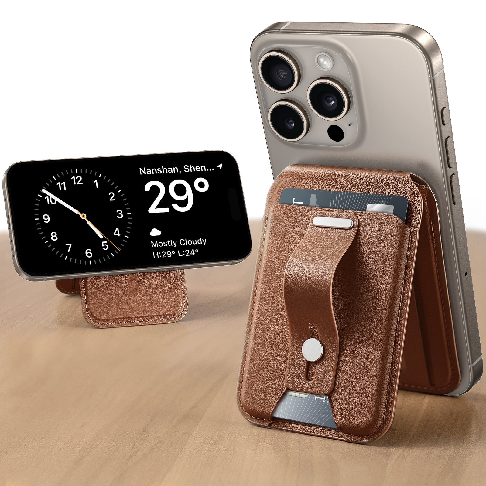 Grip Wallet Stand (HaloLock) - Brown  Product type