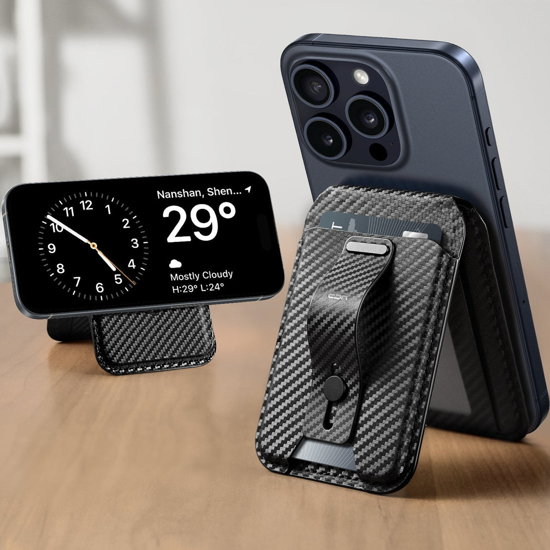 Grip Wallet Stand (HaloLock) - Black Carbon Fiber  Product type