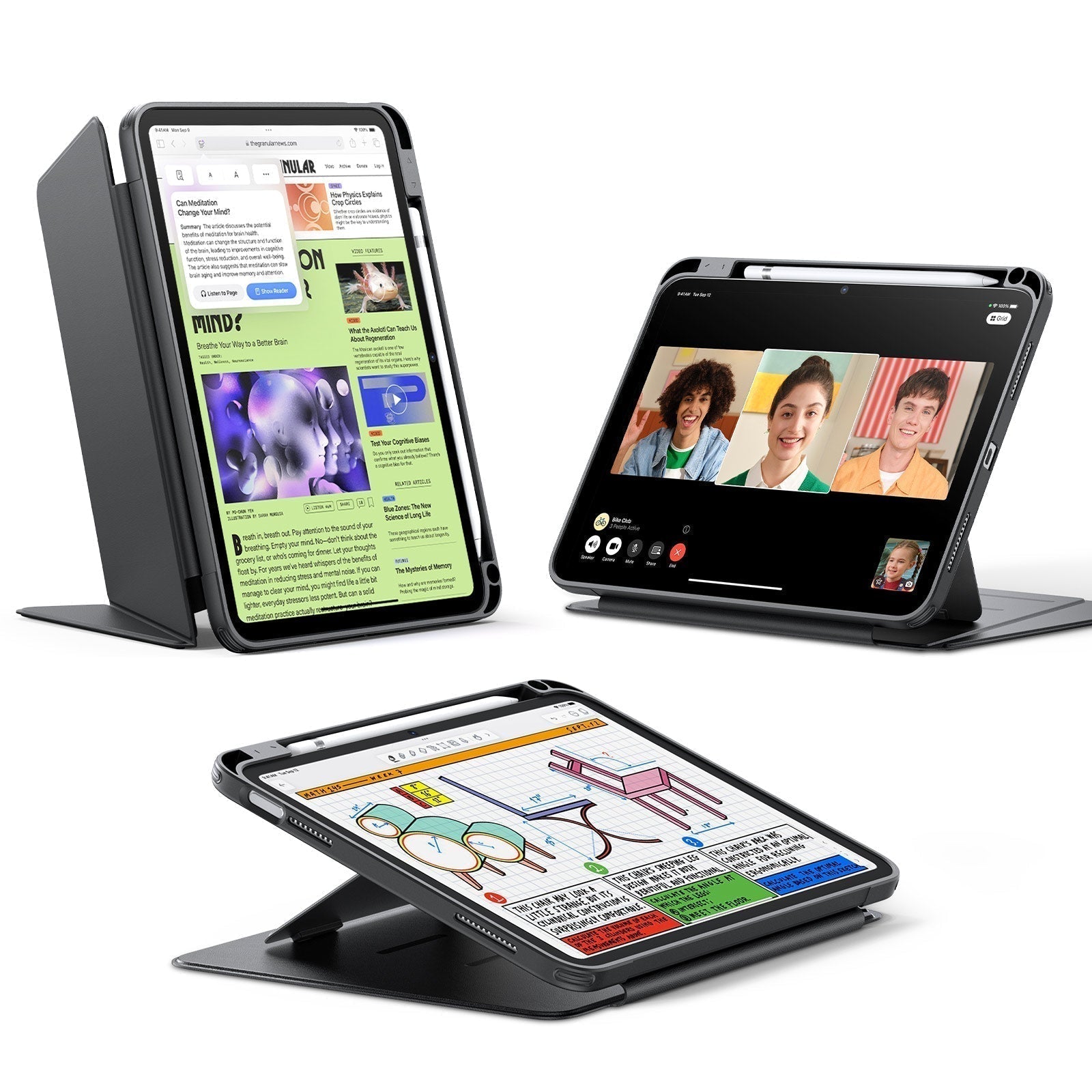 iPad 10th Generation Flip Magnetic Case with Pencil Holder - Black  Product type