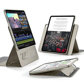 ipad air 11 inch case with stand titanium kf 1