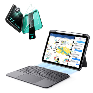 iPad Air 11インチ (M4) 2026 Flex キーボードケース (脱着式)&Armoriteスクリーン保護フィルム　セット