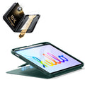 iPad 11インチ(A16) 2025用 Flipマグネットケース（ペンホルダー付き）＆Armorite® Proガラス保護フィルム（UltraFitトレー付き）セット - グリーン
