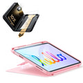iPad 11インチ(A16) 2025用 Flipマグネットケース（ペンホルダー付き）＆Armorite® Proガラス保護フィルム（UltraFitトレー付き）セット - ピンク