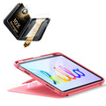 iPad 11インチ(A16) 2025用 Flipマグネットケース（ペンホルダー付き）＆Armorite® Proガラス保護フィルム（UltraFitトレー付き）セット - レッド