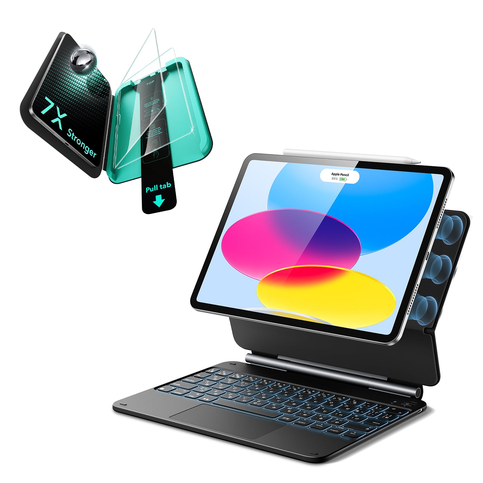 iPad 11インチ (A18)  ESR Rebound マグネットキーボードケース＆スクリーン保護フィルム　セット - ブラック  Product type