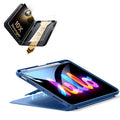 iPad Air 11インチ(M4) 2026用 Flipマグネットケース（ペンホルダー付き）＆Armorite® Proガラス保護フィルム（UltraFitトレー付き）セット - ネイビーブルー