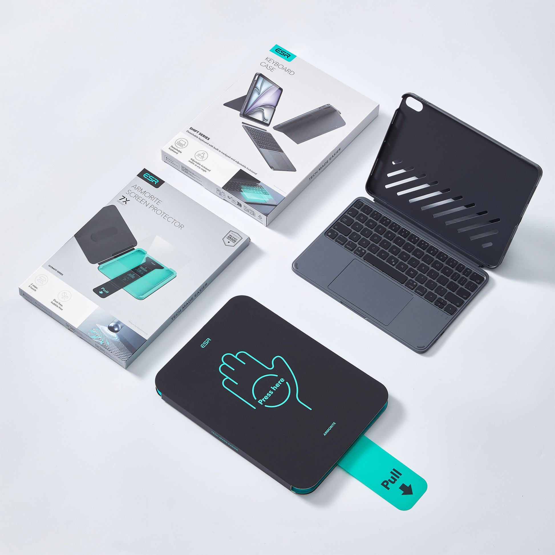 iPad Air 11" (M4, 2026) Shift Tastaturhülle (abnehmbar) & Schutzbundle - JP ダークグレー  Product type