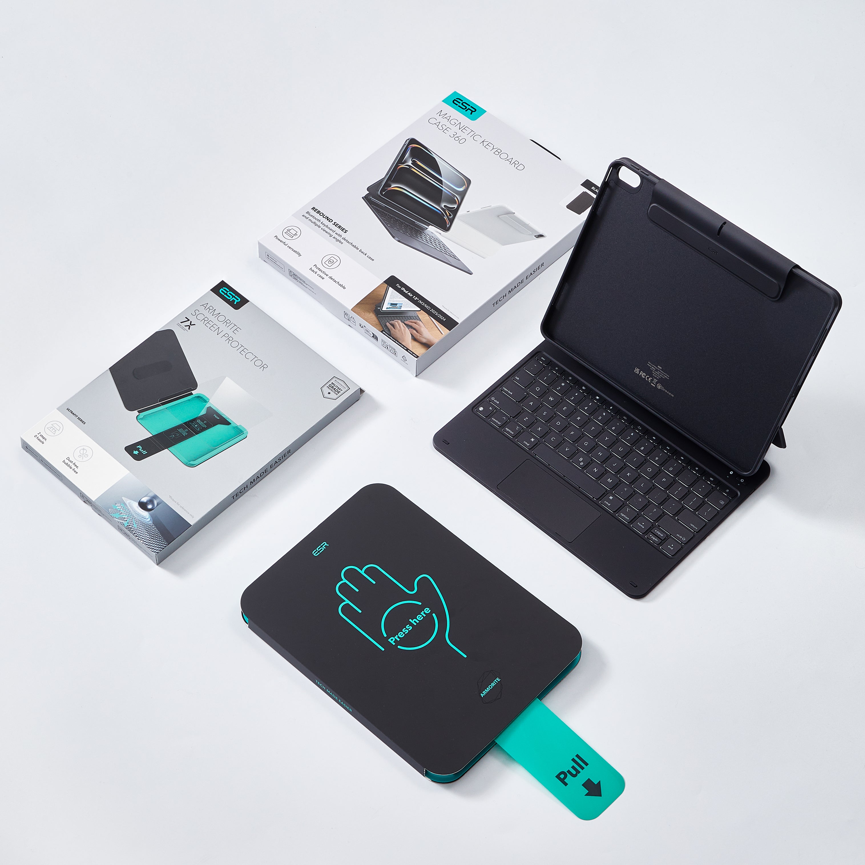 iPad Air 11 (M4) 2026 Rebound マグネットキーボードケース 360 | ESR