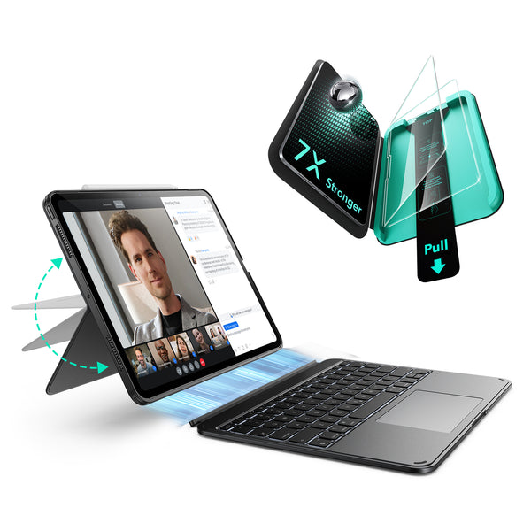 iPad Air 13インチ(M3)2025用 Shiftキーボード & Armorite保護フィルム