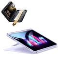 iPad Air 13インチ(M4) 2026用 Flipマグネットケース（ペンホルダー付き）＆Armorite® Proガラス保護フィルム（UltraFitトレー付き）セット - パープル