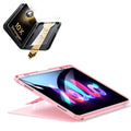 iPad Air 13インチ(M4) 2026用 Flipマグネットケース（ペンホルダー付き）＆Armorite® Proガラス保護フィルム（UltraFitトレー付き）セット - ピンク 