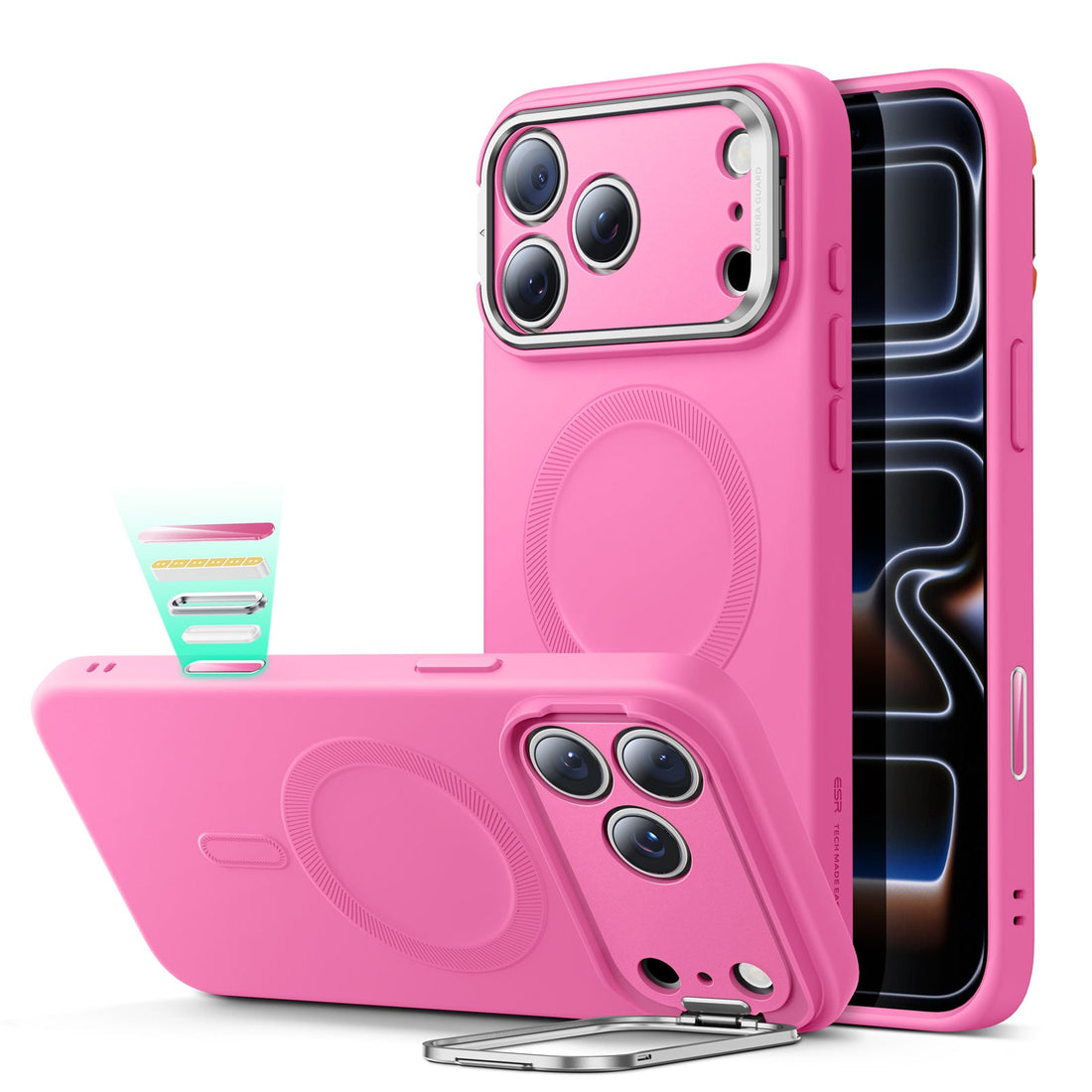 iPhone 17 Pro Cloud Soft Magnetic Case (Camera Control, Stash Stand) - Rosy Pink  Product type