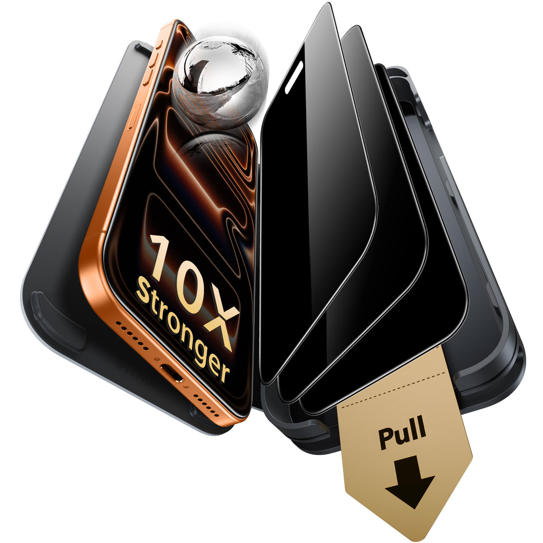 iPhone 17 Pro Max UltraFit Armorite® Pro Privacy Screen Protector - 3 Pack  Product type