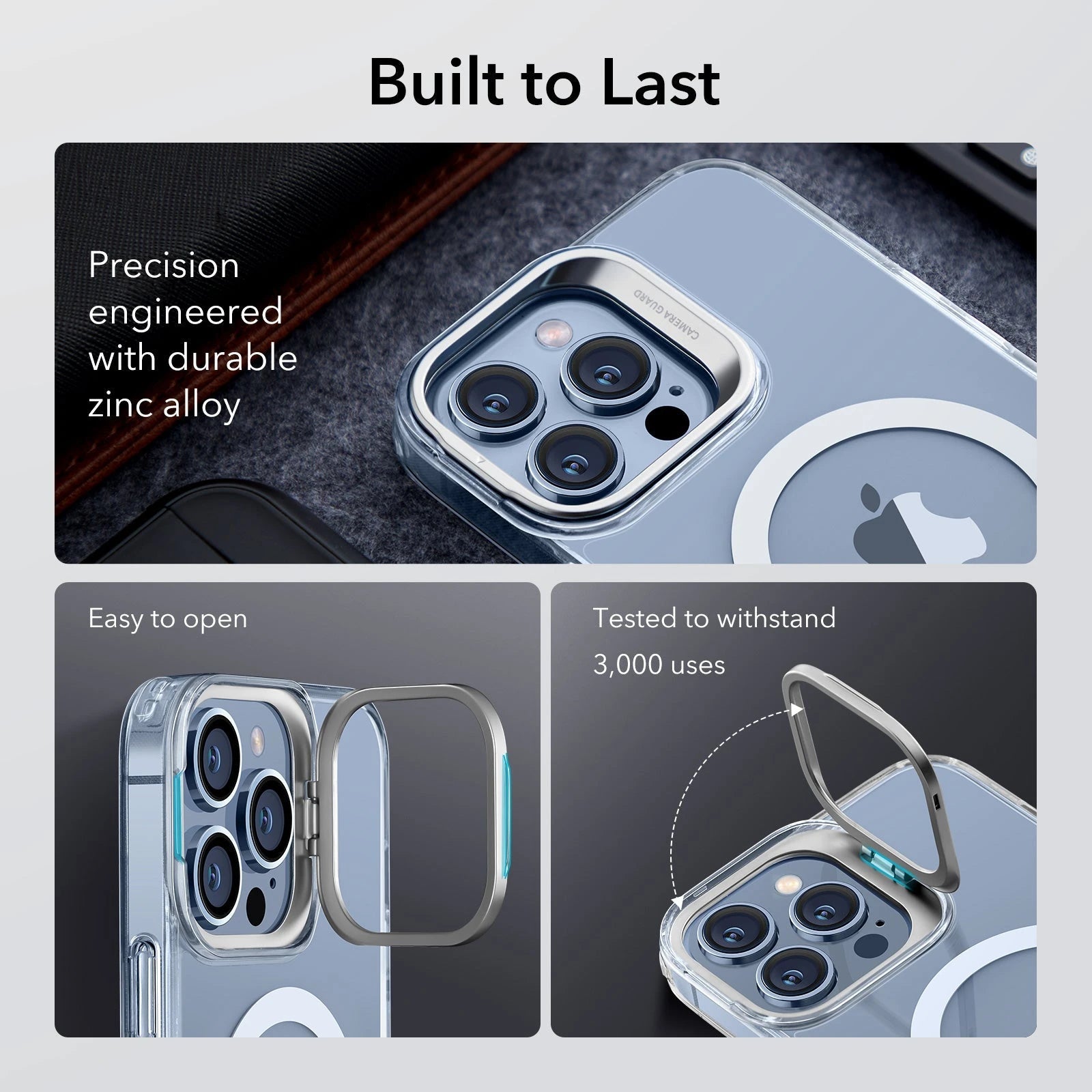 iPhone 13 Pro Max Classic Hybrid Case with Stash Stand (HaloLock) - Clear ESR ESR