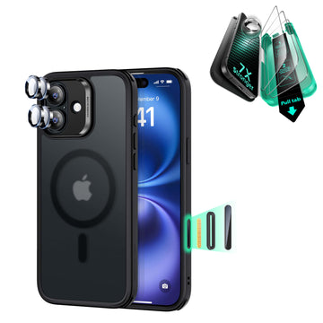 iPhone 16 Plus Classic Hybrid Magnetic Case (Camera Control) & Screen Protection Bundle - Frosted Black  Product type