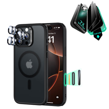 iPhone 16 Pro Classic Hybrid Magnetic Case (Camera Control) & Privacy Screen Protector Bundle - Frosted Black  Product type