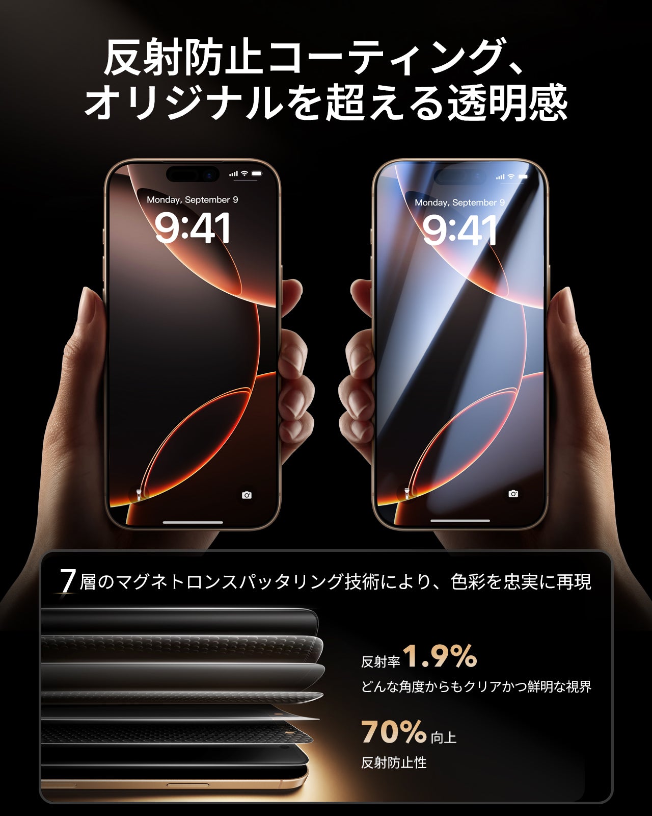 iPhone 16 Pro Max UltraFit Armorite®️ Pro Privacy Screen Protector - 3 Pack  Product type