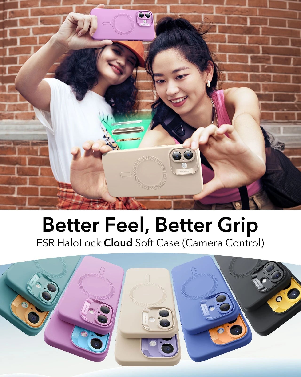 iPhone 16 Cloud Soft Magnetic Case (Camera Control) - Pink ESR ESR