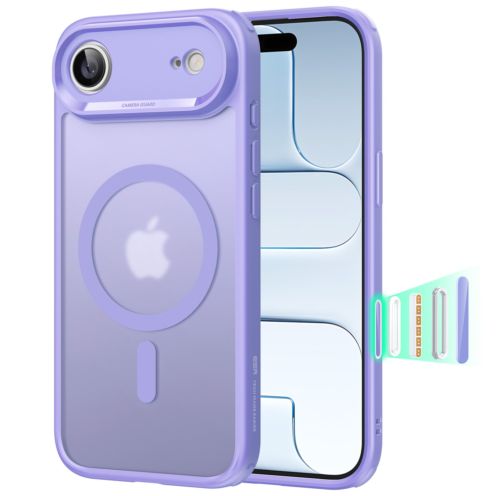 iPhone Air Classic Hybrid Magnetic Case (Camera Control) - Frosted Purple  Product type