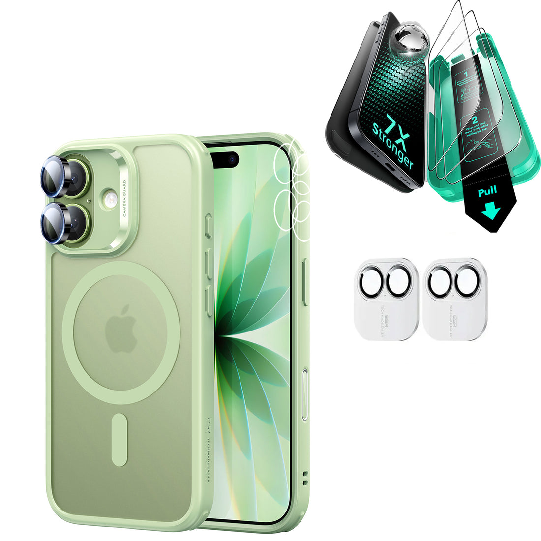 iPhone 17 Bundle Classic Hybrid Magnetic Case (Camera Control) and Armorite Screen Protector - Frosted Light Green  Product type
