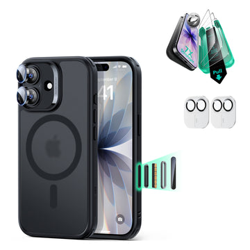 iPhone 17 Bundle Classic Hybrid Magnetic Case (Camera Control) and Armorite Screen Protector - Frosted Black