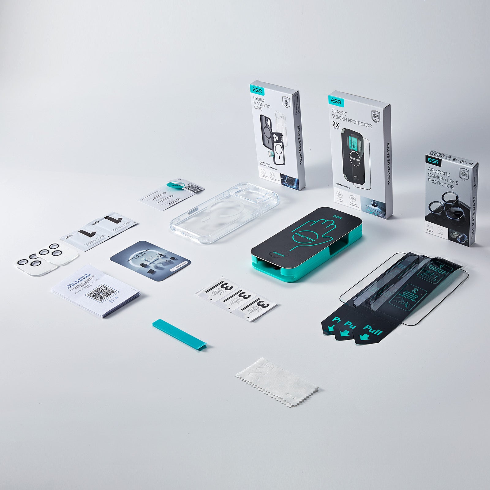 iPhone 17 Bundle Classic Hybrid Magnetic Case (Camera Control) and Armorite Screen Protector - Frosted Light Purple  Product type