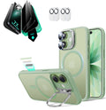 iPhone 17 Bundle Classic Hybrid Magnetic Case (Camera Control, Stash Stand) and Armorite Privacy Screen Protector - Frosted Light Green  Product type