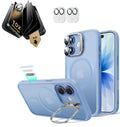 iPhone 17 Bundle Classic Hybrid Magnetic Case (Stash Stand) and Armorite Pro Privacy Screen Protector - Frosted Light Blue  Product type