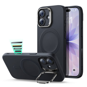 iPhone 17 Cloud Soft Magnetic Case (Camera Control, Stash Stand) - Black  Product type