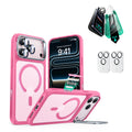 iPhone 17 Pro Bundle Classic Hybrid Magnetic Case (Camera Control, Stash Stand) and Armorite Screen Protector - Frosted Pink  Product type