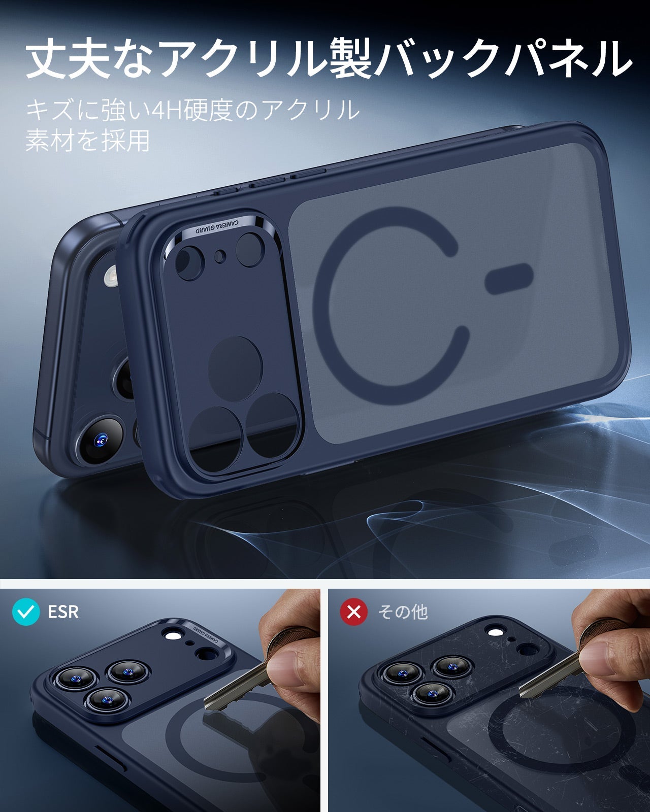iPhone 17 Pro Max Classic Hybrid Magnetic Case (Camera Control) - Frosted Blue  Product type