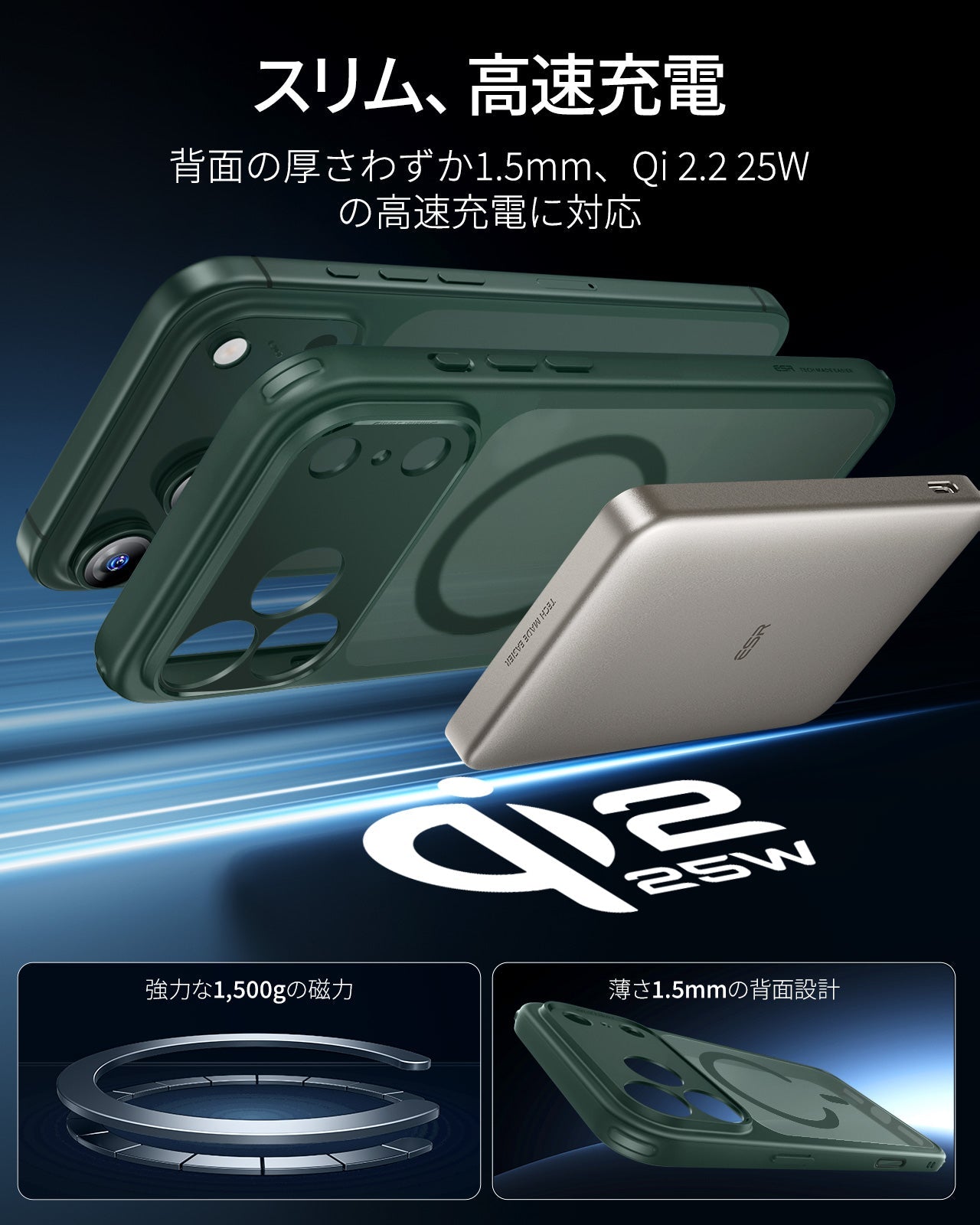 iPhone 17 Pro Max Classic Hybrid Magnetic Case (Camera Control) - Frosted Green  Product type