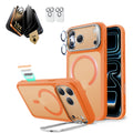 iPhone 17 Pro Max Bundle Classic Hybrid Magnetic Case (Stash Stand) and Armorite Pro Privacy Screen Protector - Frosted Orange  Product type