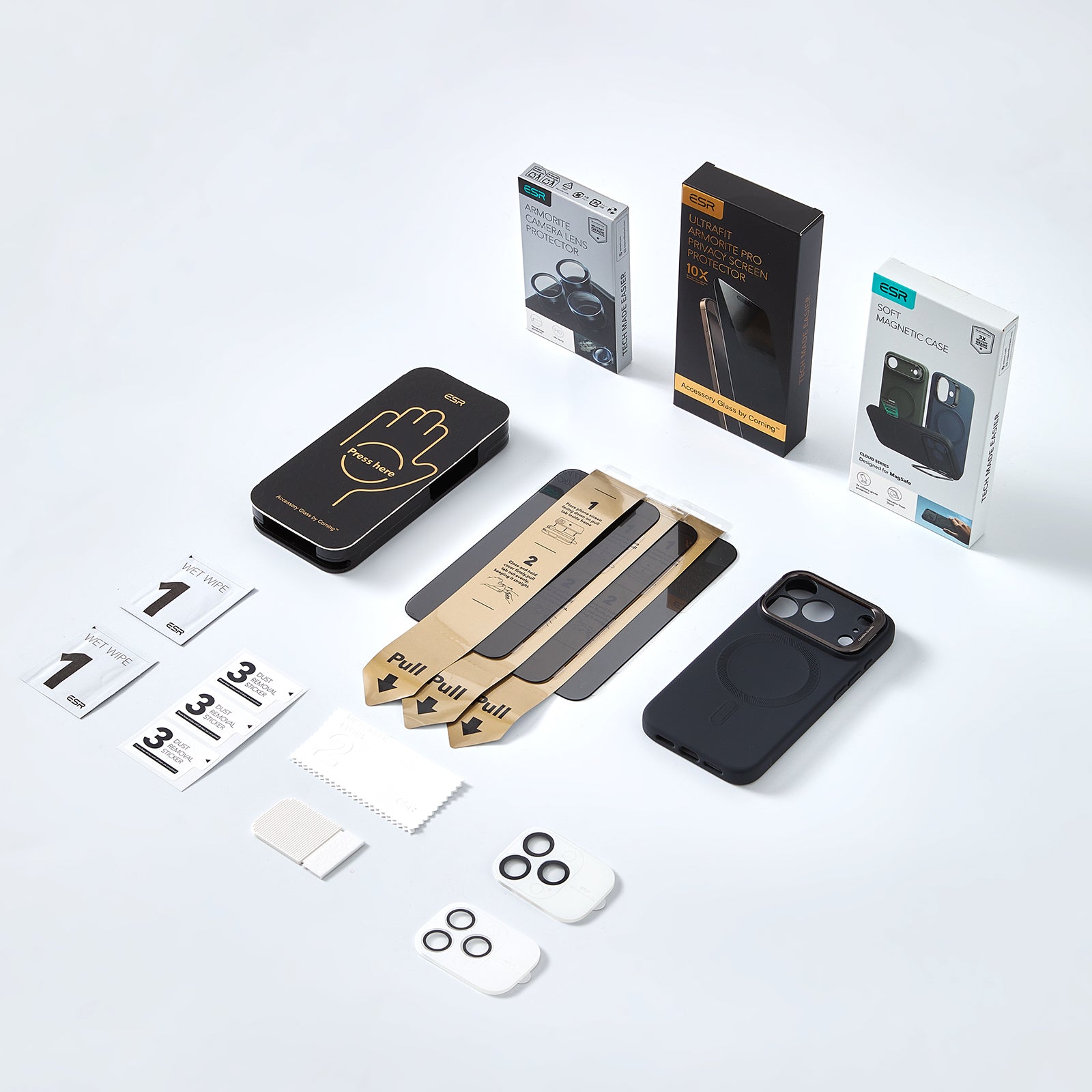 iPhone 17 覗き見防止 Corning™製スクリーン保護フィルム&シリコン