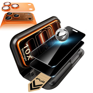 iPhone 17 Pro Max Bundle Armorite® Pro Privacy Screen Protector and Camera Lens Protector (Full Coverage) - Orange  Product type