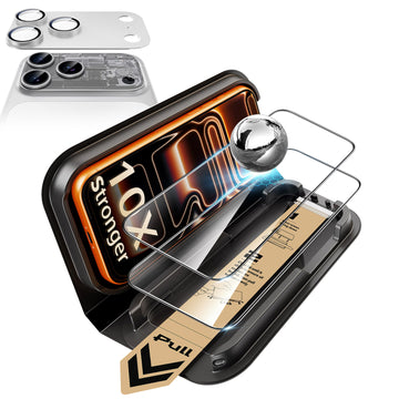 iPhone 17 Pro Max Bundle Armorite® Pro Screen Protector and Camera Lens Protector (Full Coverage) - Silver  Product type