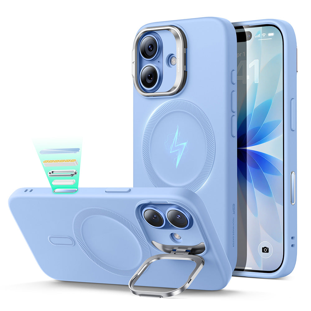 iPhone 17 Cloud Soft Magnetic Case (Camera Control, Stash Stand) - Mist Blue  Product type