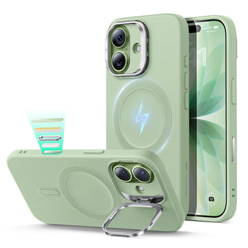 iPhone 17 Cloud Soft Magnetic Case (Camera Control, Stash Stand) - Sage Green  Product type