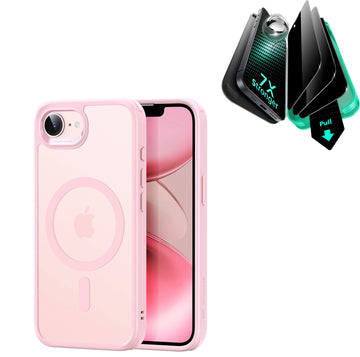 iPhone 17e Bundle Classic Hybrid Magnetic Case & Armorite® Privacy Screen Protector - Frosted Bubblegum Pink  Product type