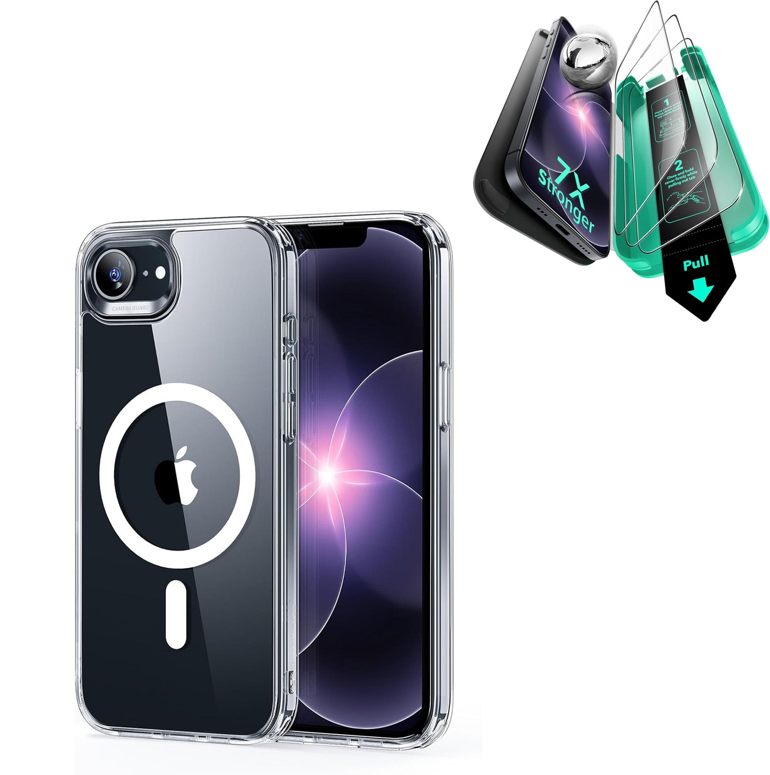 iPhone 17e Bundle Classic Hybrid Magnetic Case & Armorite® Screen Protector - Clear  Product type